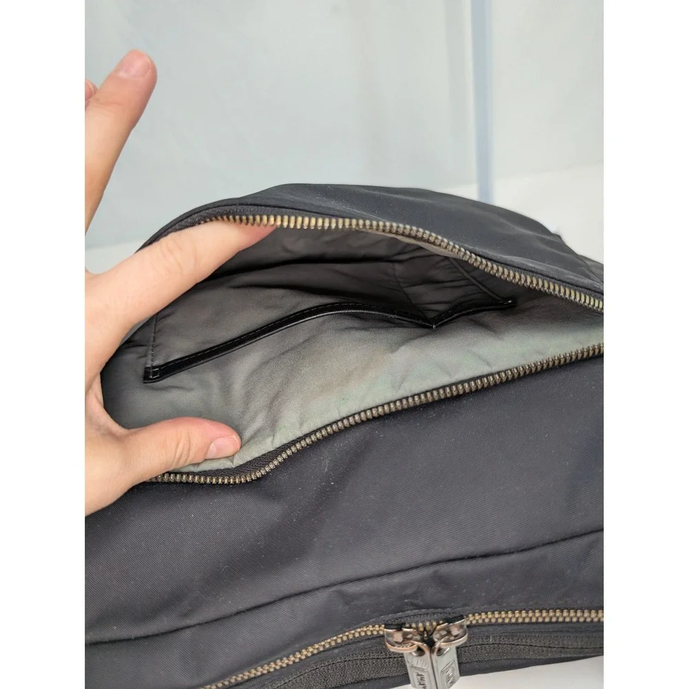 Away Travel Messenger Bag Black Nylon Crossbody Tech Laptop‎ Bag Minimalist